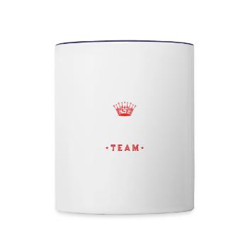 Fussball Team - Tasse zweifarbig - Weiß/Kobaltblau - Vorne