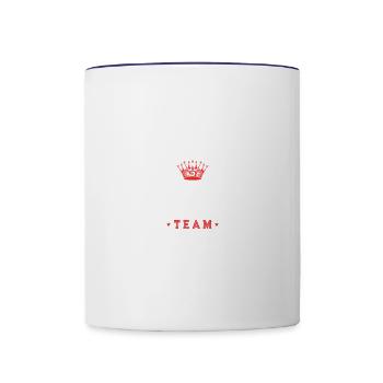 Équipe de kickboxing - Mug contrasté - blanc/bleu cobalt - Devant