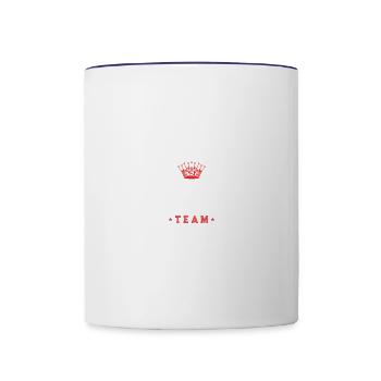 Équipe de breakdance - Mug contrasté - blanc/bleu cobalt - Devant