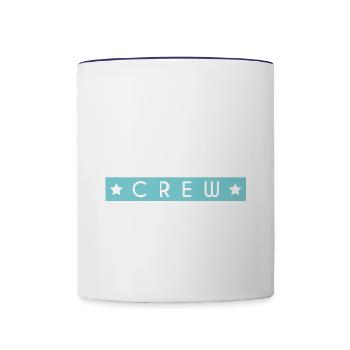 Équipe de badminton - Mug contrasté - blanc/bleu cobalt - Devant