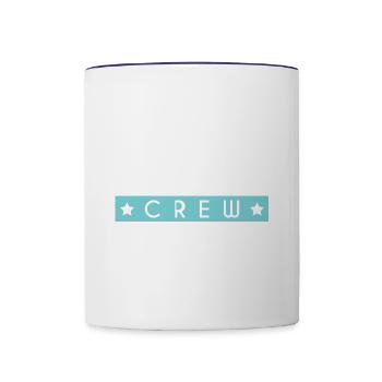 Équipe de football - Mug contrasté - blanc/bleu cobalt - Devant