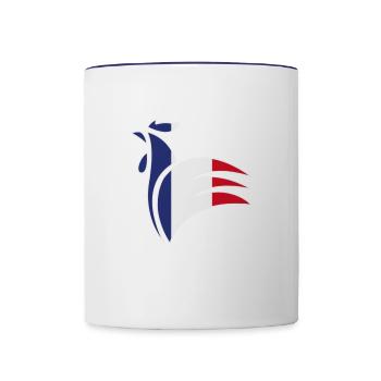 Frankreich Team - Tasse zweifarbig - Weiß/Kobaltblau - Vorne