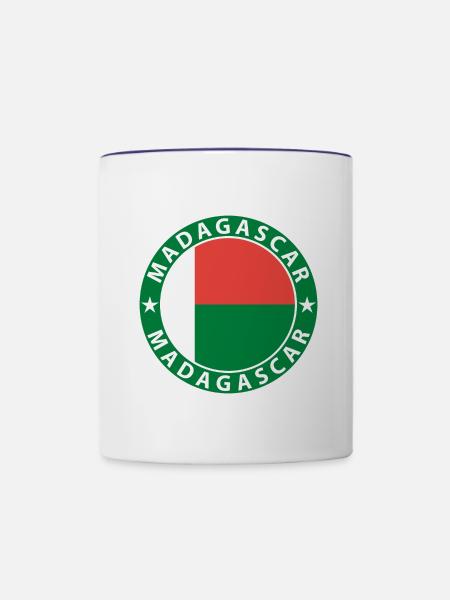 Madagaskar - Tasse zweifarbig - Weiß/Kobaltblau