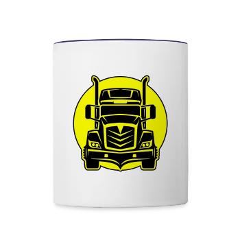 Trucker Truck Driver - Contrasting Mug - white/cobalt blue - Front