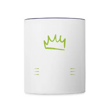 Équipage du palefrenier - Mug contrasté - blanc/bleu cobalt - Devant