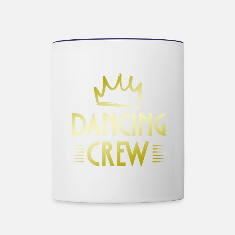 Équipe de danse - Mug contrasté - blanc/bleu cobalt