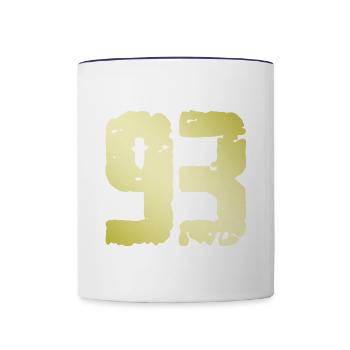 93 Number Vintage - Contrasting Mug - white/cobalt blue - Front