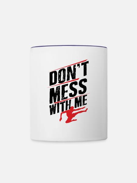 Kickboxer - Tasse zweifarbig - Weiß/Kobaltblau
