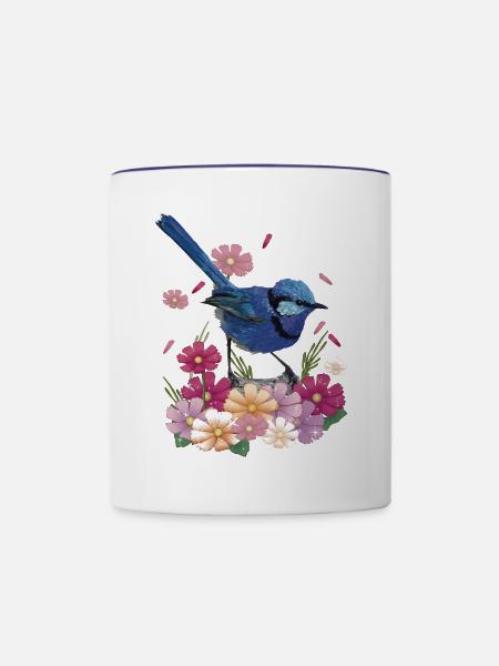 Herrlicher Maluro - Tasse zweifarbig - Weiß/Kobaltblau