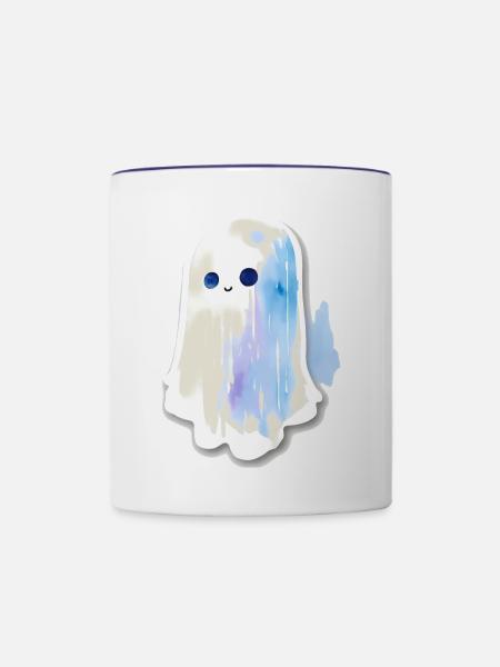 Boo - Tasse zweifarbig - Weiß/Kobaltblau