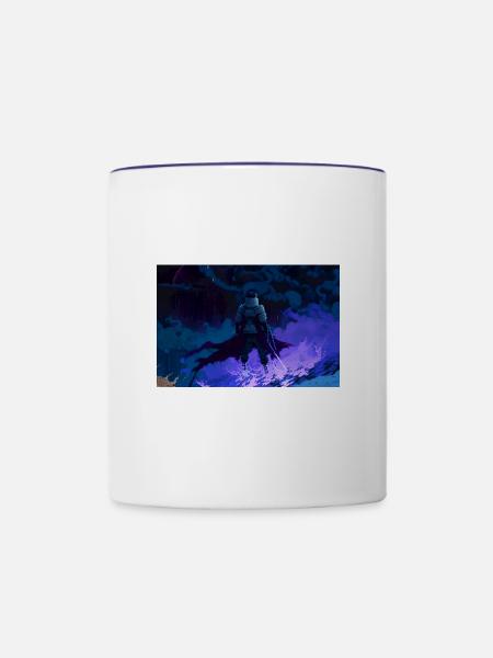 Dämonenkrieger - Tasse zweifarbig - Weiß/Kobaltblau