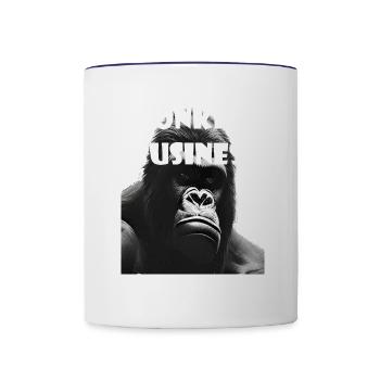 Monkey Business - Contrasting Mug - white/cobalt blue - Front