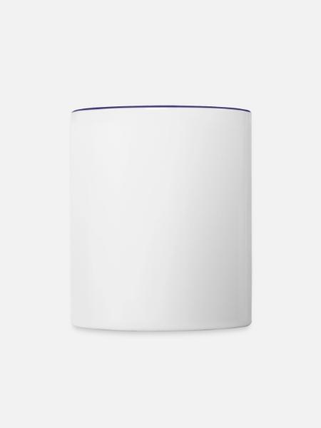 Hallo Winter - Tasse zweifarbig - Weiß/Kobaltblau