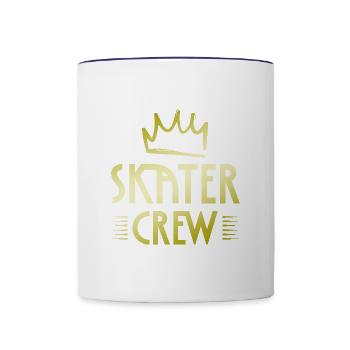 Skater Crew - Contrasting Mug - white/cobalt blue - Front