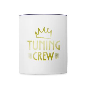 Tuning Crew - Tasse zweifarbig - Weiß/Kobaltblau - Vorne