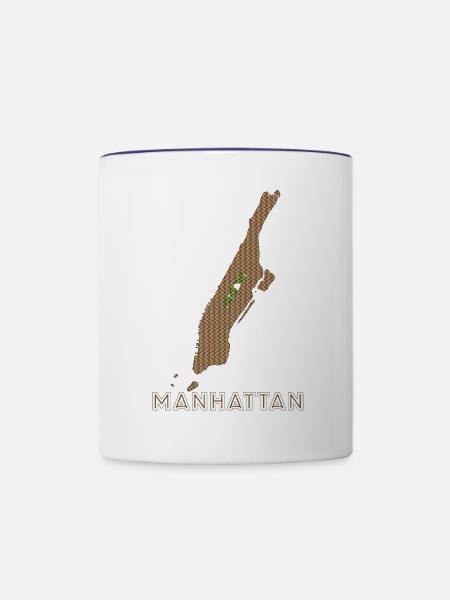 NYC Manhattan Pride - Tasse zweifarbig - Weiß/Kobaltblau