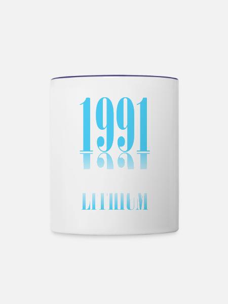 Grunge 1991 Lithium - Tasse zweifarbig - Weiß/Kobaltblau