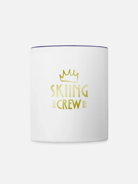Skiing Crew - Tasse zweifarbig - Weiß/Kobaltblau