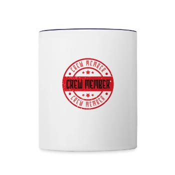 Crew Mitglied - Tasse zweifarbig - Weiß/Kobaltblau - Vorne