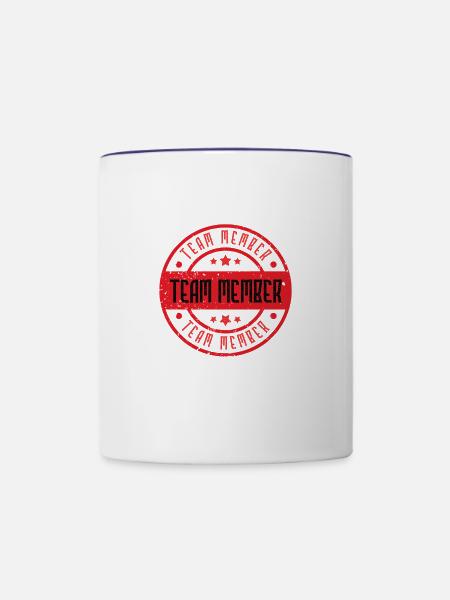 Team Mitglied - Tasse zweifarbig - Weiß/Kobaltblau