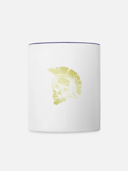 Spartaner Skull Gladiator - Tasse zweifarbig - Weiß/Kobaltblau