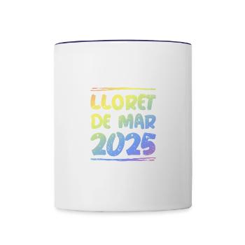 Lloret De Mar 2025 Colorful - Contrasting Mug - white/cobalt blue - Front