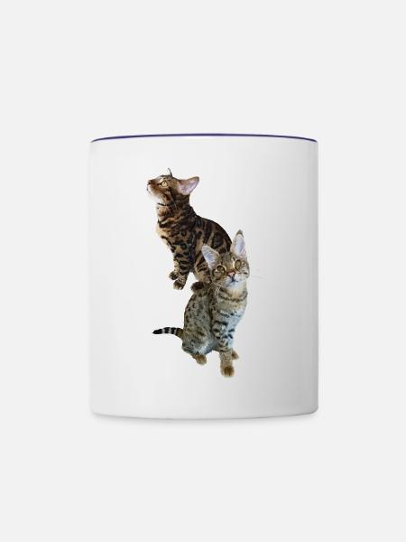 Tabby - Tasse zweifarbig - Weiß/Kobaltblau