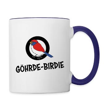 Göhrde Birdie bunt - Tasse zweifarbig - Weiß/Kobaltblau - Rechts