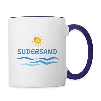 SUDERSAND - Tasse zweifarbig - Weiß/Kobaltblau - Rechts
