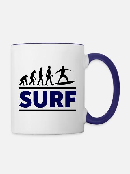 Surf Evolution - Tasse zweifarbig - Weiß/Kobaltblau