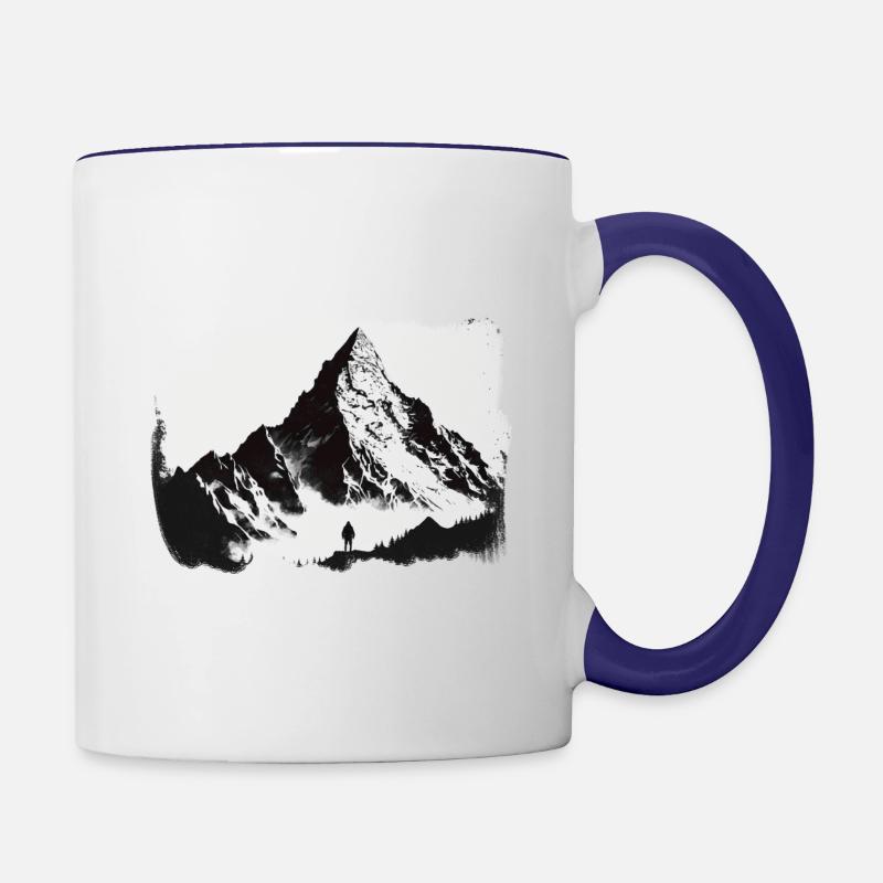 Mountain Calling 6 - Mug contrasté - blanc/bleu cobalt