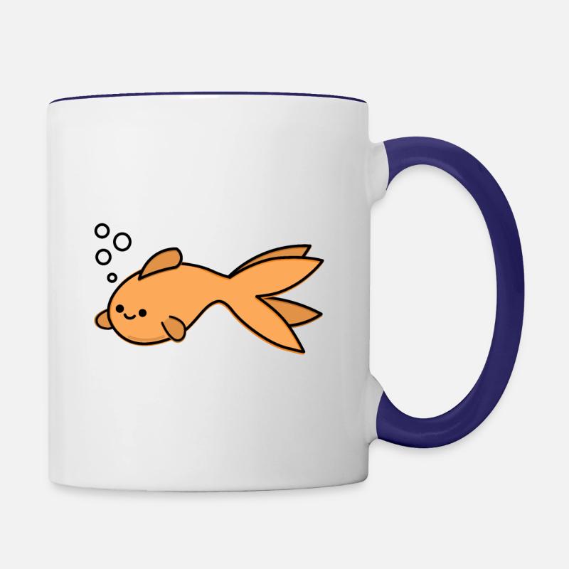 Goldfish - Contrasting Mug - white/cobalt blue