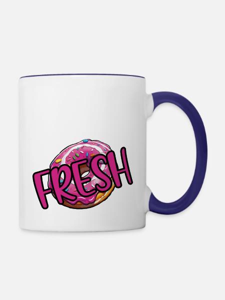 Fresh - Tasse zweifarbig - Weiß/Kobaltblau