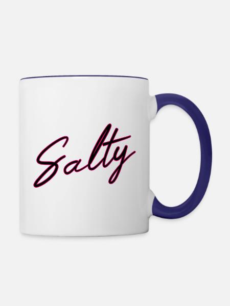 Salty Salzig Design - Tasse zweifarbig - Weiß/Kobaltblau