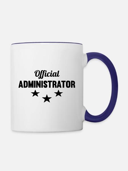 Official Administrator - Tasse zweifarbig - Weiß/Kobaltblau