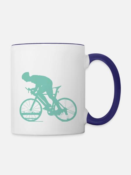Cycling - Turquoise - Tasse zweifarbig - Weiß/Kobaltblau