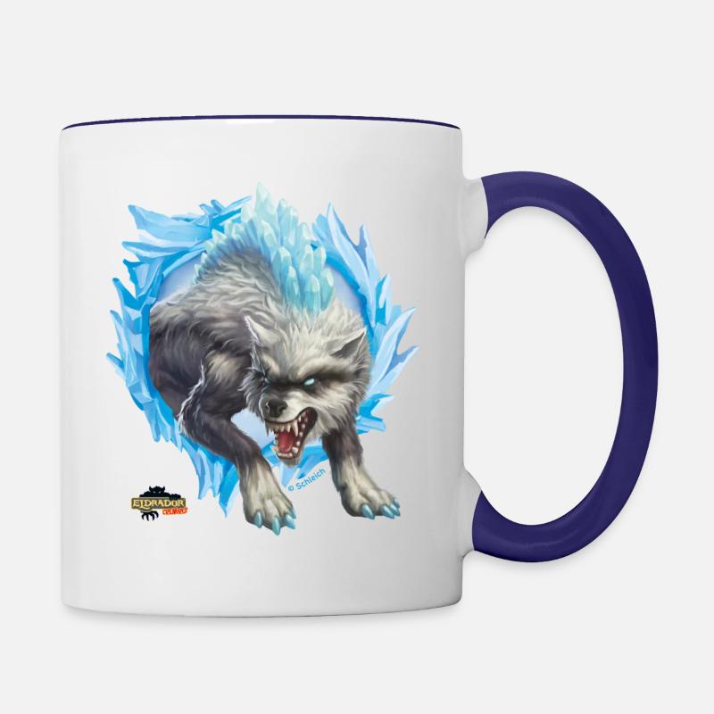 Schleich Eldrador Creatures Schneewolf Tassen - Tasse zweifarbig - Weiß/Kobaltblau