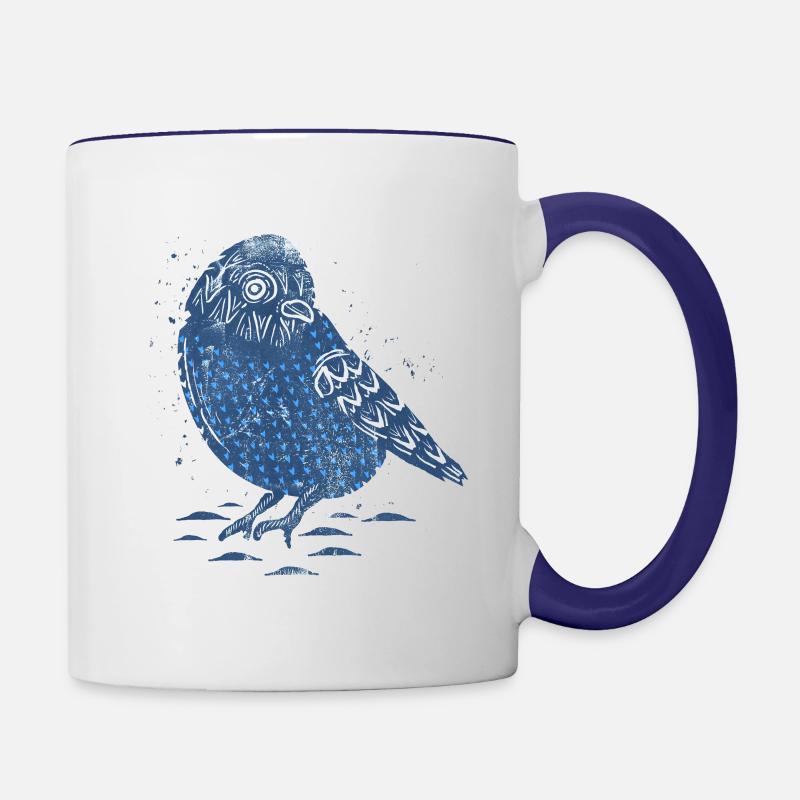 Hiver - Mug contrasté - blanc/bleu cobalt