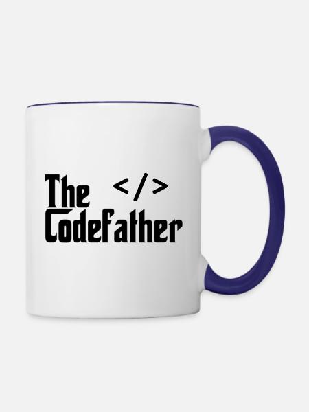 The Codefather - Tasse zweifarbig - Weiß/Kobaltblau