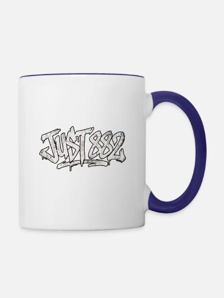 Trading Graffiti - Tasse zweifarbig - Weiß/Kobaltblau