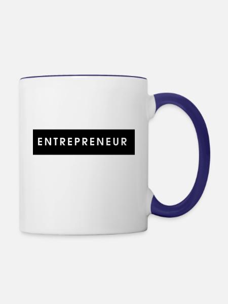 Unternehmer - Tasse zweifarbig - Weiß/Kobaltblau
