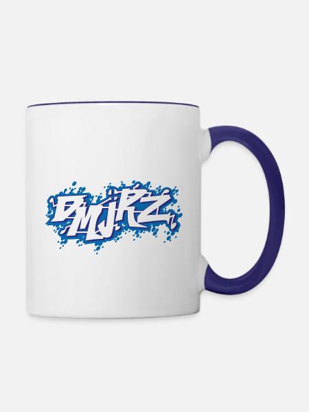 DMJRZ-RAUSCHEN - Tasse zweifarbig - Weiß/Kobaltblau