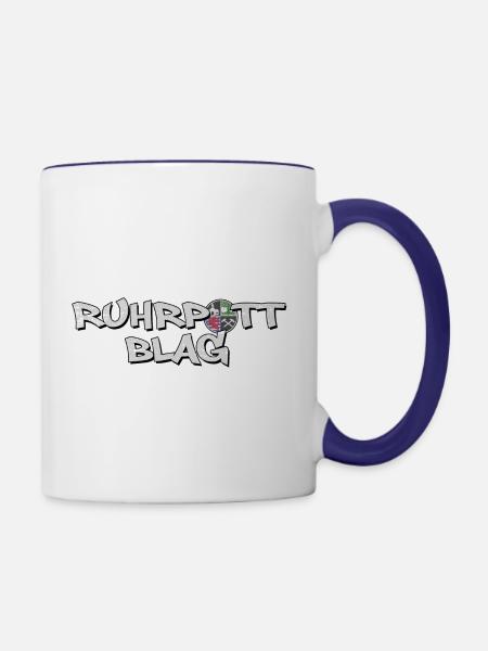Ruhrpott Gelsenkirchen Blag - Tasse zweifarbig - Weiß/Kobaltblau