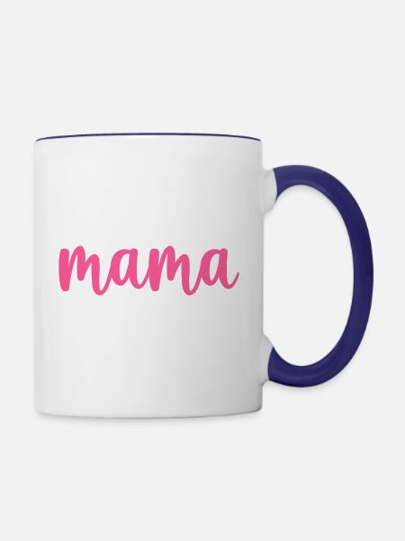 Mama beste Mama - Tasse zweifarbig - Weiß/Kobaltblau