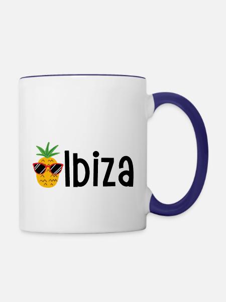 Ibiza - Tasse zweifarbig - Weiß/Kobaltblau