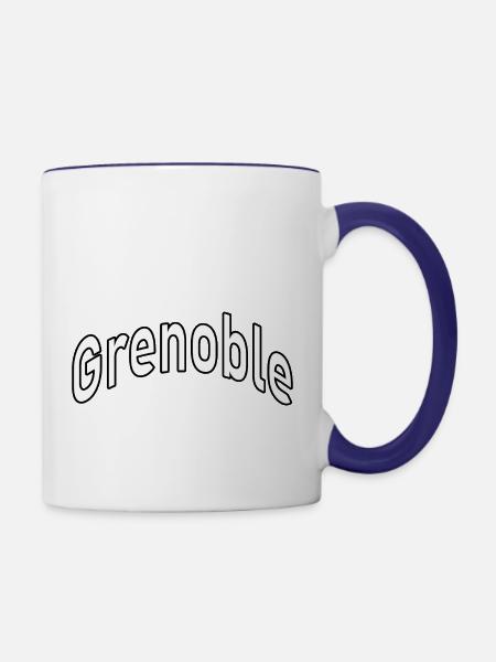 Grenoble - Tasse zweifarbig - Weiß/Kobaltblau