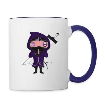 Ninja - Tasse zweifarbig - Weiß/Kobaltblau - Rechts