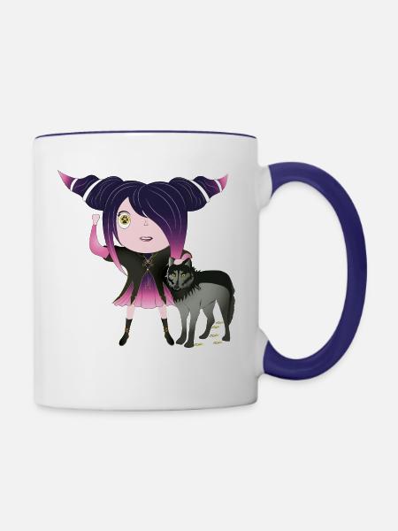 Jane - Tasse zweifarbig - Weiß/Kobaltblau