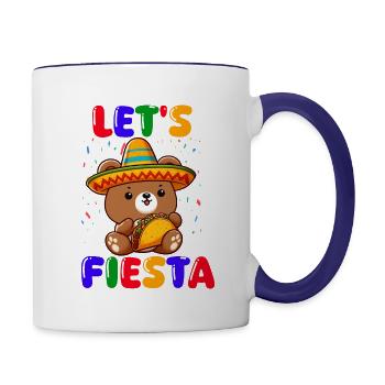 Let's Go to Fiesta del Taco - Contrasting Mug - white/cobalt blue - Right