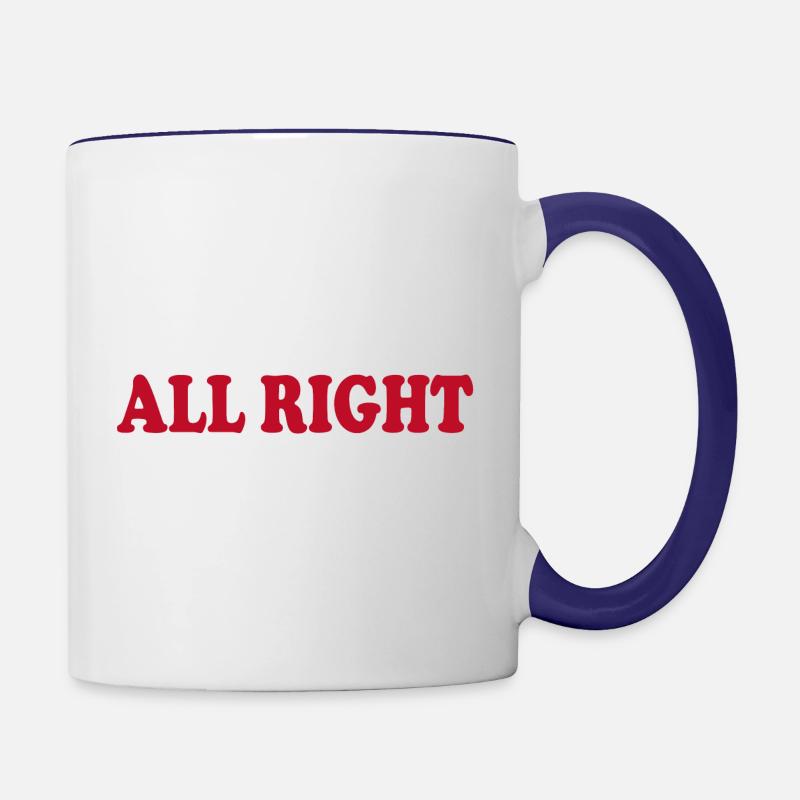 Right quote - Contrasting Mug - white/cobalt blue